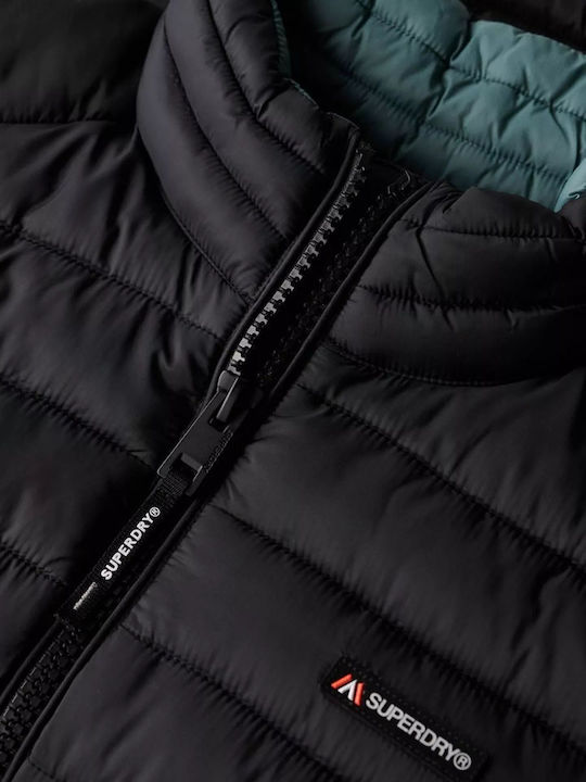 Fuji Γυναικείο Puffer Μπουφάν για Χειμώνα Μαύρο