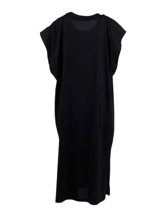 Summer Midi T-Shirt Dress Black CN140T05COT-Black