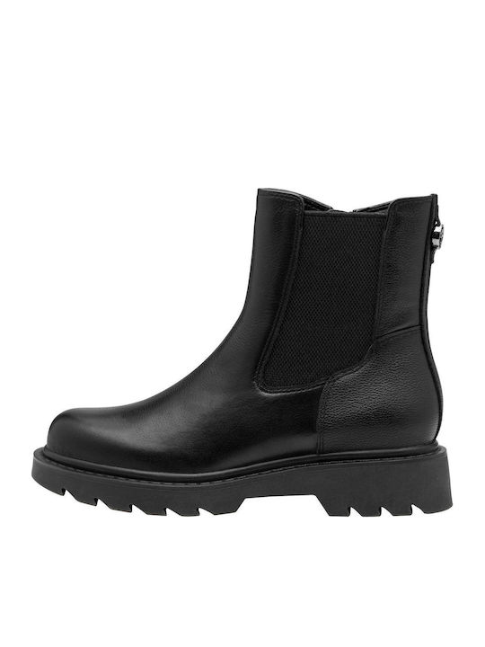 Leather Women's Ankle Boots Black
