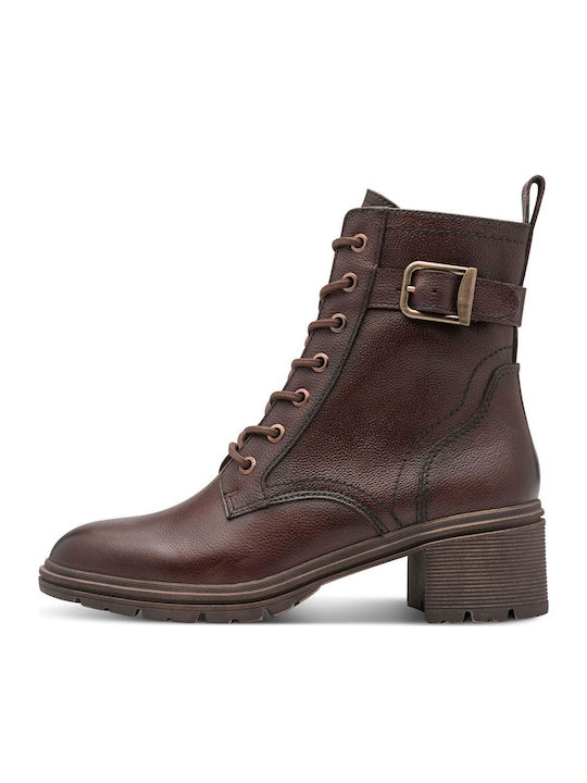 Leder Stiefeletten Damen Braun