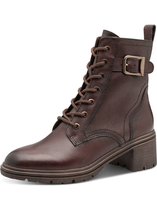 Leder Stiefeletten Damen Braun