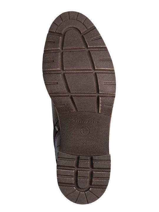 Leder Stiefeletten Damen Braun