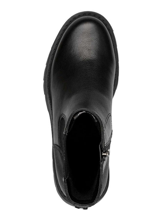 Leather Women's Ankle Boots Black
