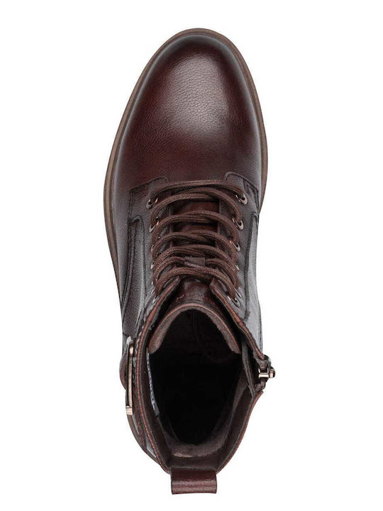 Leder Stiefeletten Damen Braun