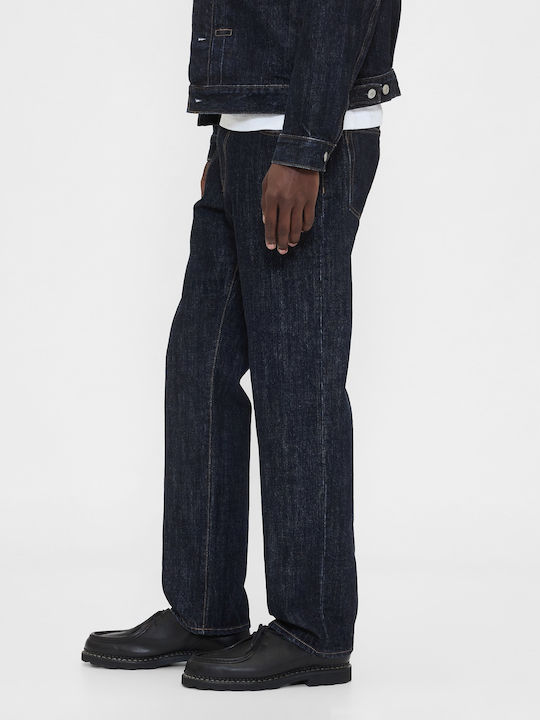 Men's Jeans Pants with Relaxed Straight Fit Rinsed