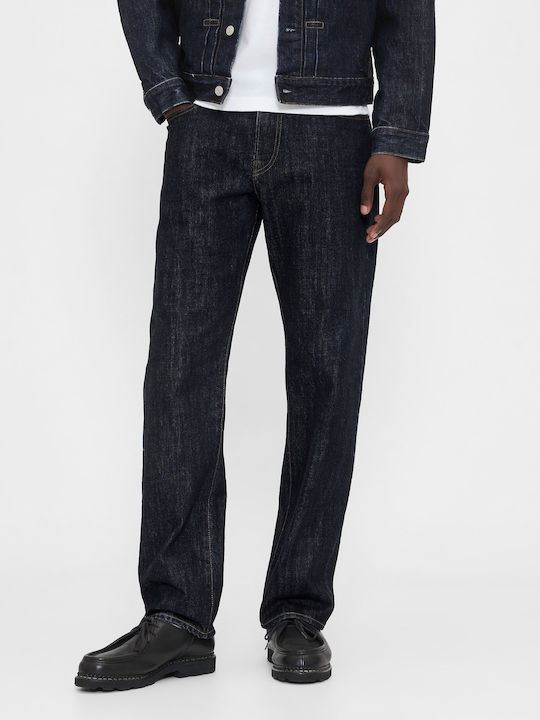 Men's Jeans Pants with Relaxed Straight Fit Rinsed