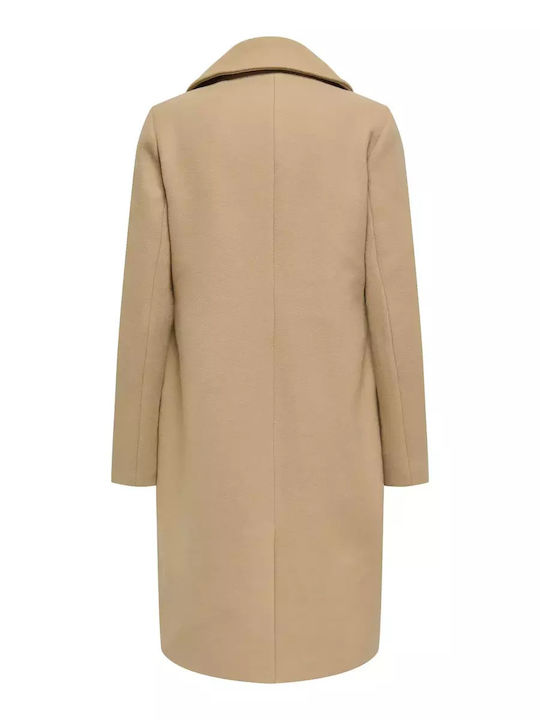 Дамско Beige Палто с копчета