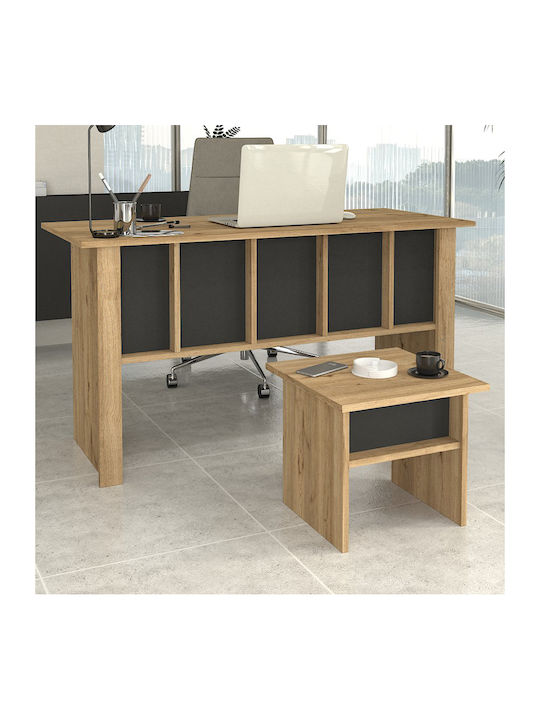 Quadratischer Beistelltisch Nika Holz Sepet Eiche Anthrazit M45xB45xH40cm