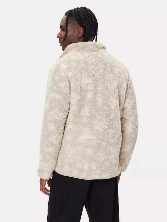 Winter Pass Men's Fleece Cardigan Beige