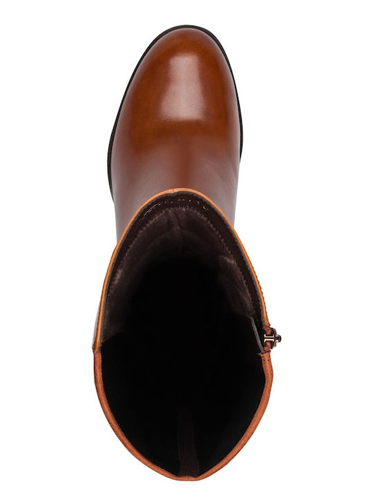 Leather Women's Boots Tabac Brown