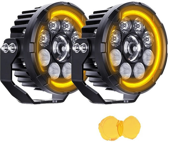 Motorrad Nebelscheinwerfer LED Zusatzlichter 6000K 3500K Strahl Hoch Niedrig Gelb Drl