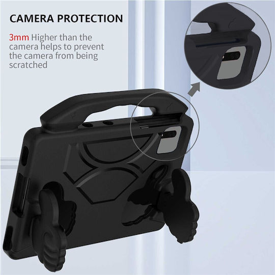 Kidsafe Shockproof Thumb Kickstand Back Cover Μαύρη (Xiaomi Redmi Pad 2, Redmi Pad SE 11, Lenovo Tab M11)
