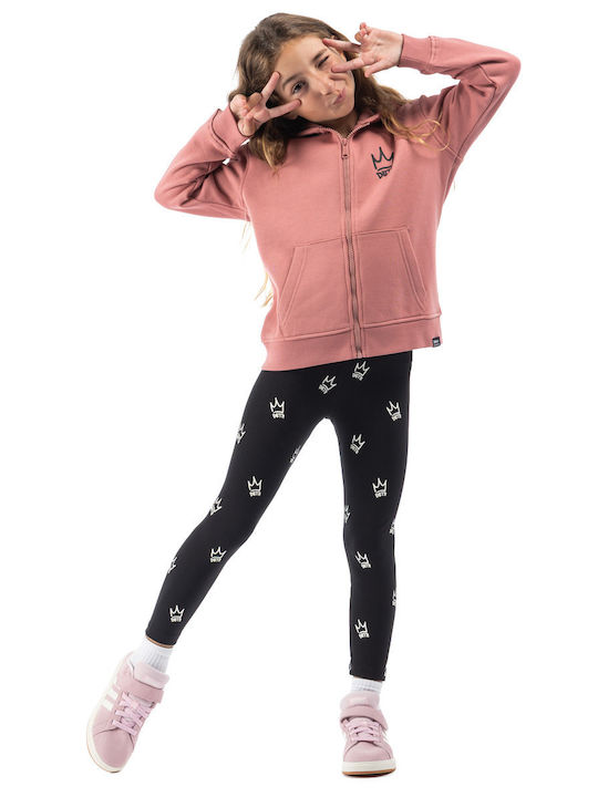 Kids Cardigan with Hood Pink