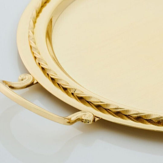 Pantazelos Creations Dekanter-Set mit Weinglas auf Tablett Inox Gold 3 Stück