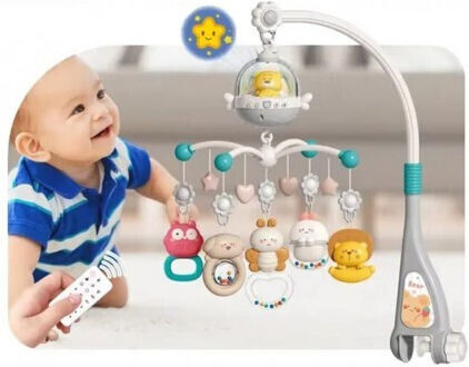 Lazarid Mobile for Cot with Music, Rotation, and Projector for 0++ Months