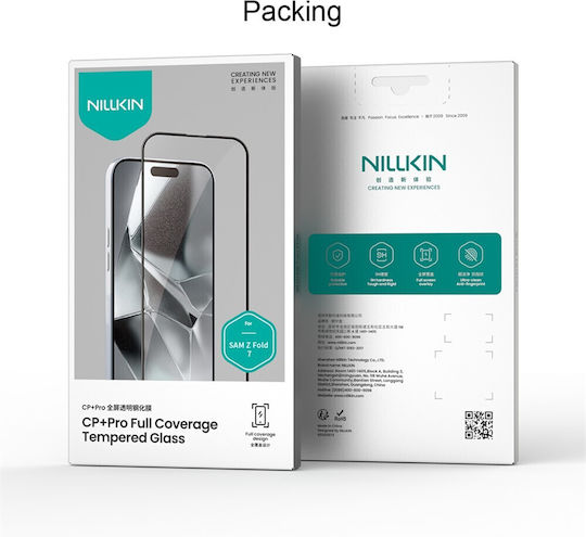 Nillkin Cp+ Pro Vollflächiges Gehärtetes Glas Samsung Galaxy Z Fold 7 Schwarz