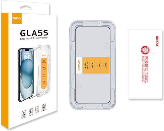 Enkay Easy Installation Full Glue Tempered Glass Compatible with OnePlus Nord CE5 5G Black