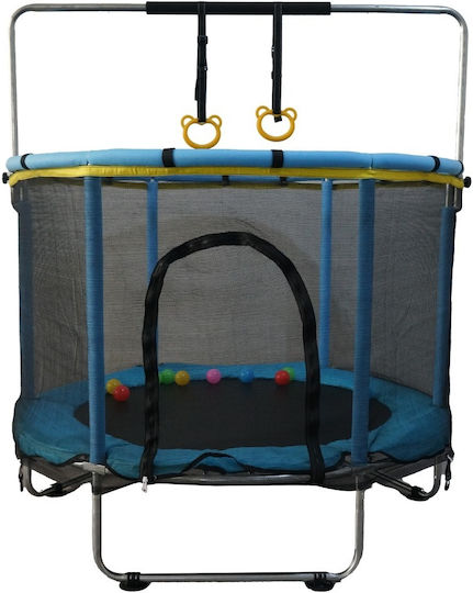 Trampolin 140cm Blau Außentrampolin Durchmesser 140cm mit Netz