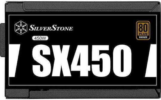 Silverstone SX450-B 450W Μαύρο Τροφοδοτικό Υπολογιστή Full Wired 80 Plus Bronze
