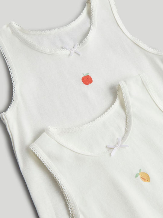 Mothercare Set maiouri pentru copii Fără mâneci Albe 2buc