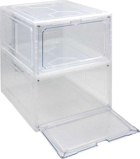Keskor Plastic Storage Case for Shoes 27x34.5x19cm 2pcs