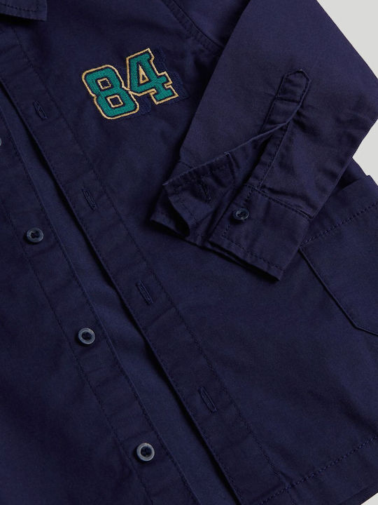 Kids Shirt Long Sleeve Navy Blue