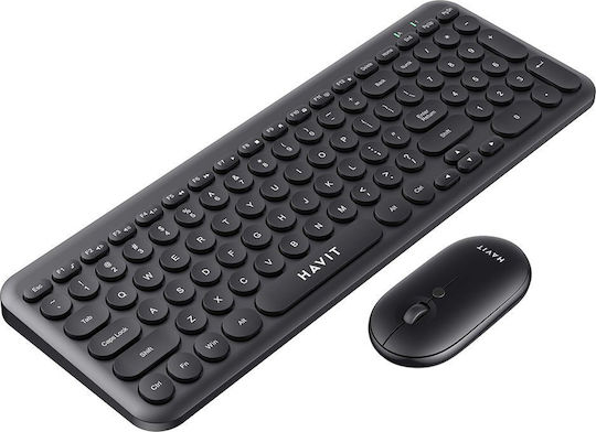 Havit KB254GCM Kabellos Tastatur & Maus Set Internationales Englisch Gray