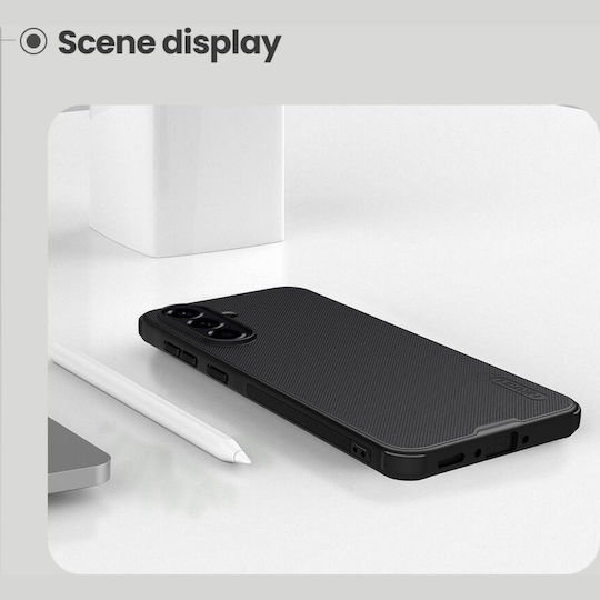Nillkin Super Frosted Pro Magnetic Back Cover Plastic / Silicon Impermeabil Negru (Galaxy A56)