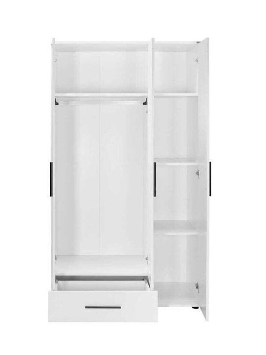 Ușă triplă Dulap Alb 103x52x187cm