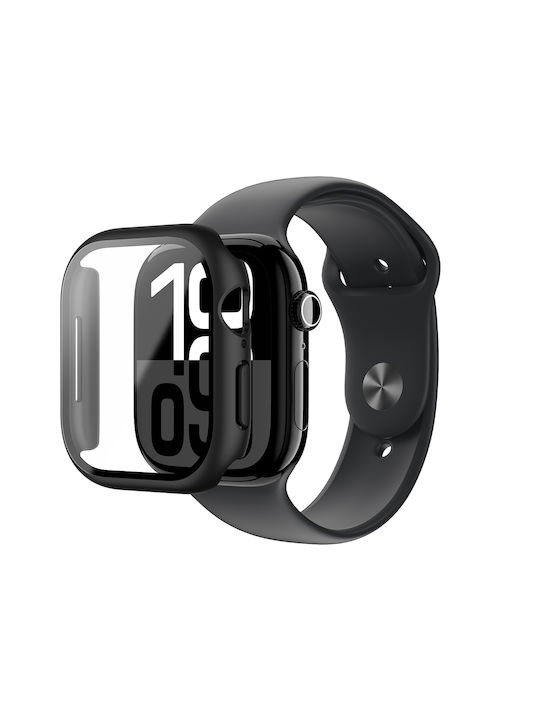 AmazingThing Πλαστική Θήκη με Τζαμάκι σε Μαύρο χρώμα για Apple Watch 42mm