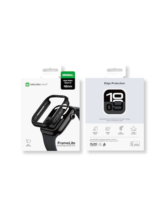 AmazingThing Πλαστική Θήκη σε Μαύρο χρώμα για Apple Watch 46mm