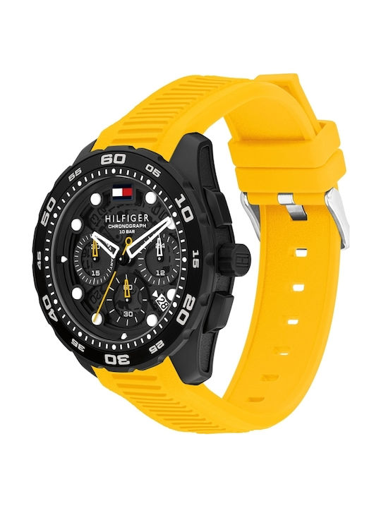 Tommy Hilfiger Regatta Men's Watch 44mm Chronograph Battery with Yellow Metal Bracelet