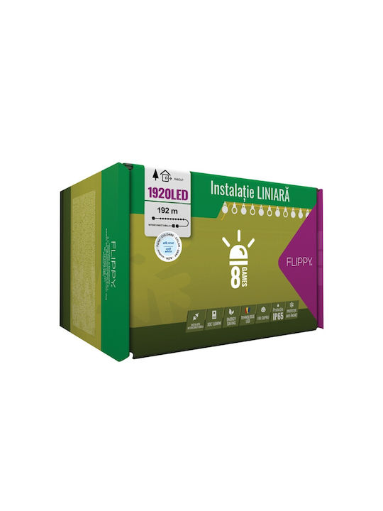 1920 Lights LED 192m. Cold White in String 1pcs