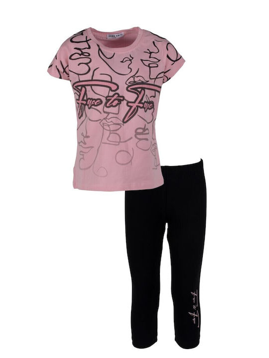 Kinder-Set mit Leggings Sommer 2Stück Pink