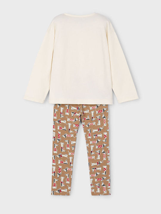 Kids' Set with Leggings Winter 2pcs Camel-red