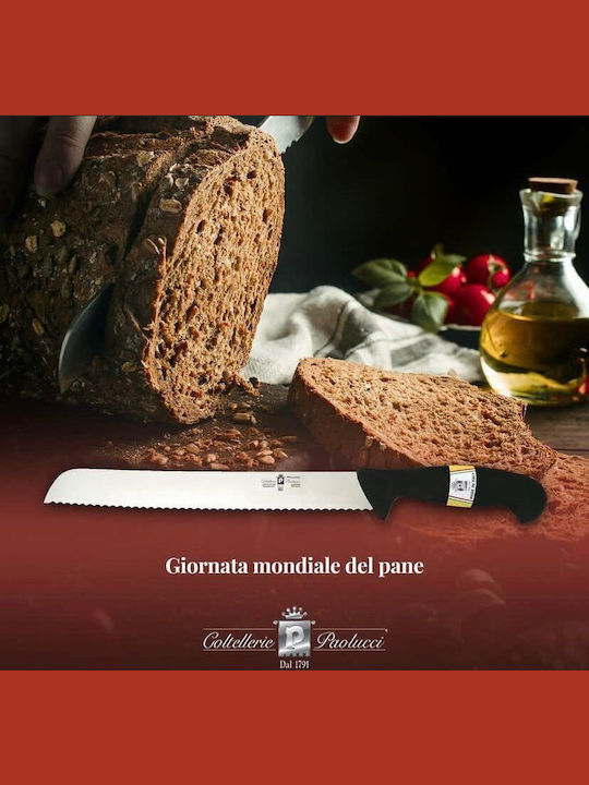 Paolucci Coltellerie Knife Bread from Stainless Steel 21cm