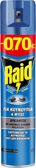 Raid Flying Εντομοκτόνο Spray για Μύγες / Κουνούπια 300ml