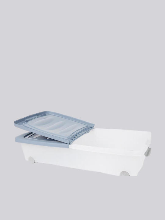 Next Plastic Cutie de Depozitare cu Roți și Capac Albastru 17cm 1buc