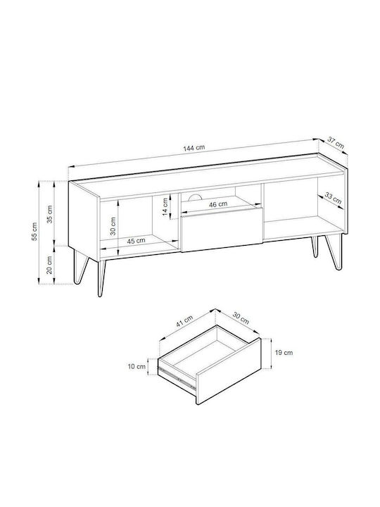 TV-Ständer Harmony M144xb37xy55cm