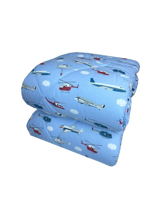 Astron Italy Pătură Pentru Copii Single Helicopter Albastră 160x240 cm