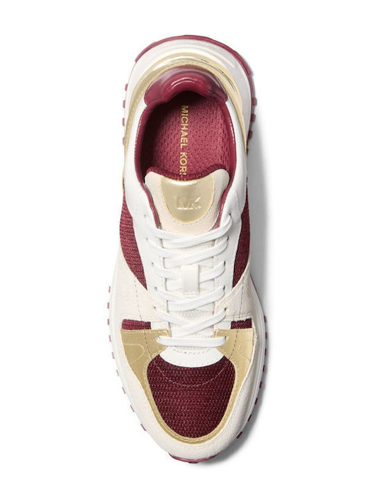 Damen Sneakers Λευκό / Μπεζ / Χρυσό / Μπορντο