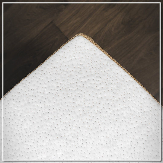 Como felt & wadding producers Mattress Topper Double Memory Foam with Bamboo Fibers , Removable Cover & Elastic Straps 140x190x4cm