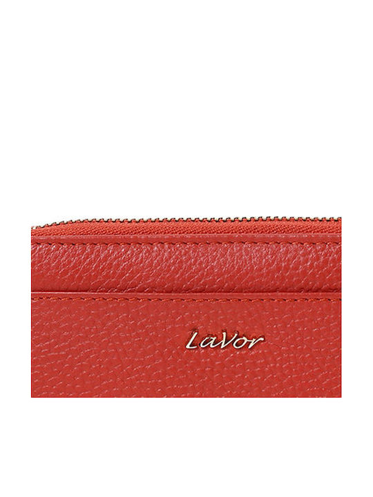 Small Leather Women's Wallet Classic with RFID Orange