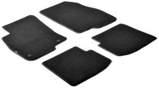 Lampa Set of Front and Rear Mats 4pcs for Fiat Grande Punto 2005-2012 Black