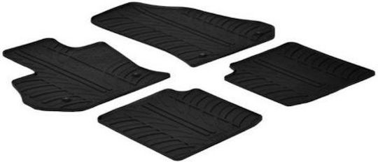 Lampa Set of Front and Rear Mats 4pcs Tray Type for Fiat 500L 2017+ Black