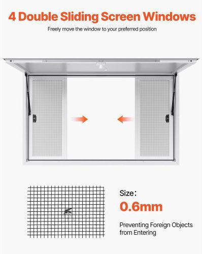 Vevor 152x92 Cm Verkaufsstand Bedienfenster Food Truck Service Markise