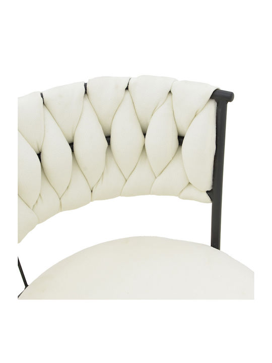 Alkia Dining Room Fabric Chair Ecru 57x58.5x72cm