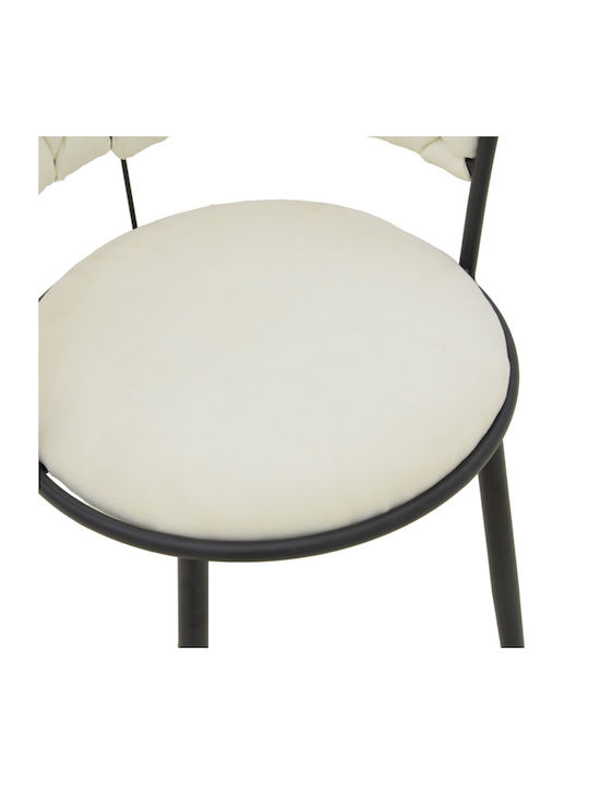 Alkia Dining Room Fabric Chair Ecru 57x58.5x72cm