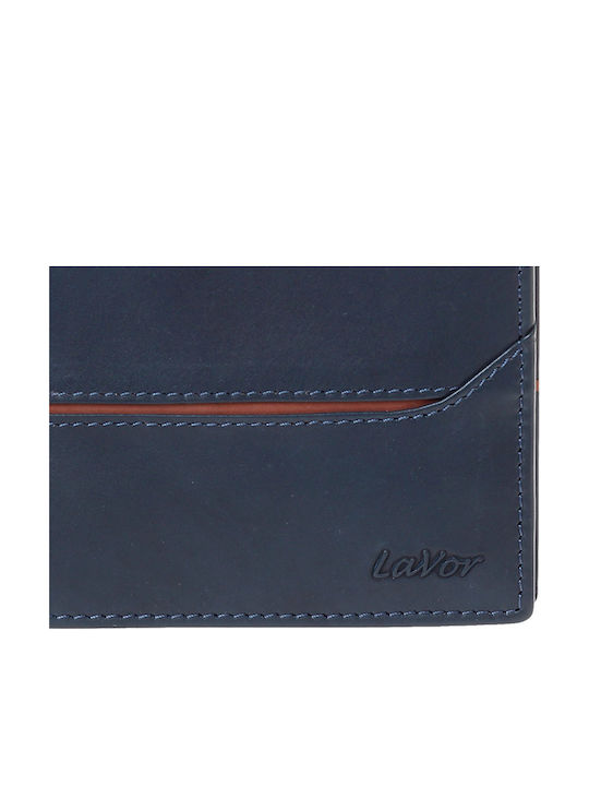 Leather Men's Wallet Classic with RFID Dark Blue