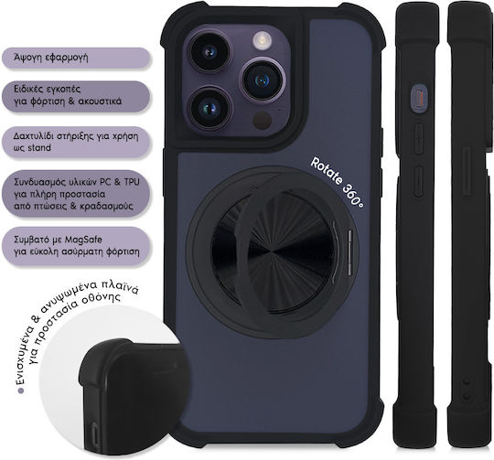Magnetic Magmatte Ring Sonique Case Xiaomi Redmi 14c 4g Poco C75 4g Redmi A4 5g Black